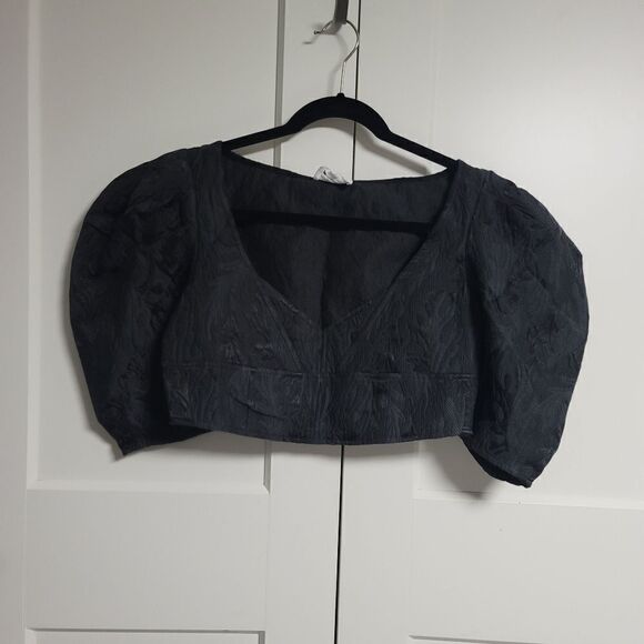 Who What Wear Div cropped puff sleeve top, medium - Picture 5 of 11